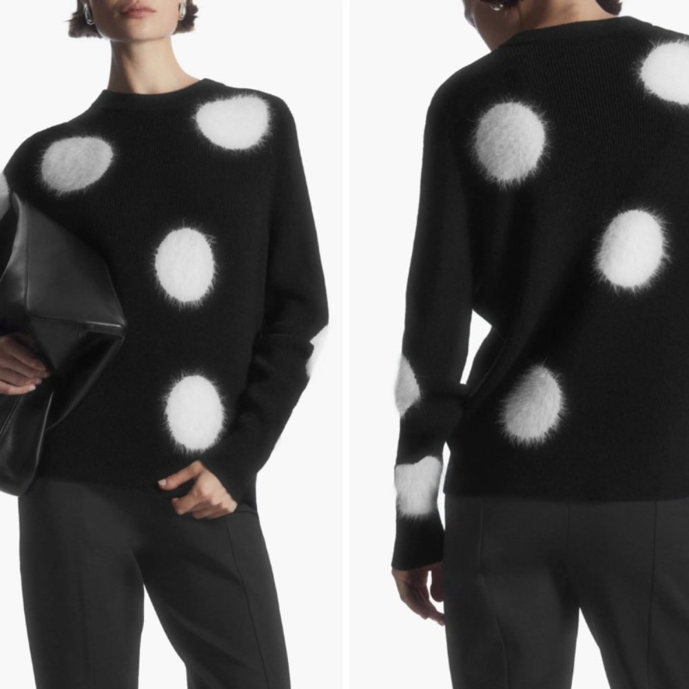 Nude Black & White Sweater